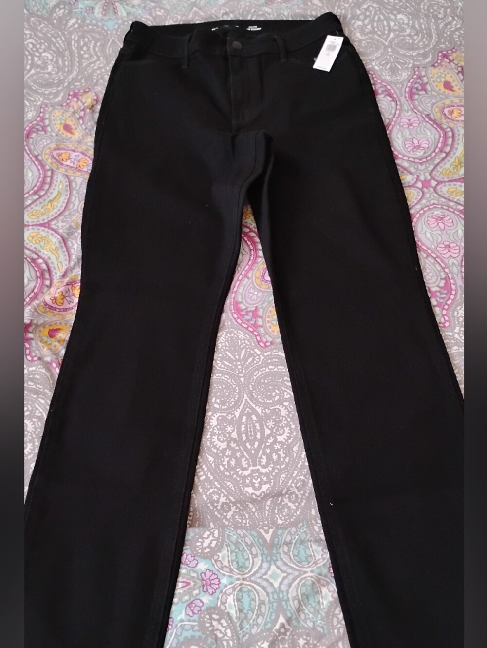 Old Navy Black Straight-Leg Jeans